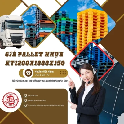 Giá pallet nhựa 1200x1000x150