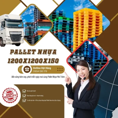 Pallet nhựa 1200x1200x150