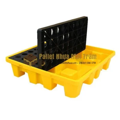 Pallet nhựa chống tràn - Pallet nhựa Mai Trâm