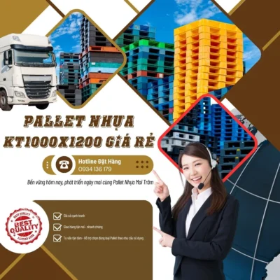 Pallet nhựa kích thước 1000x1200 giá rẻ