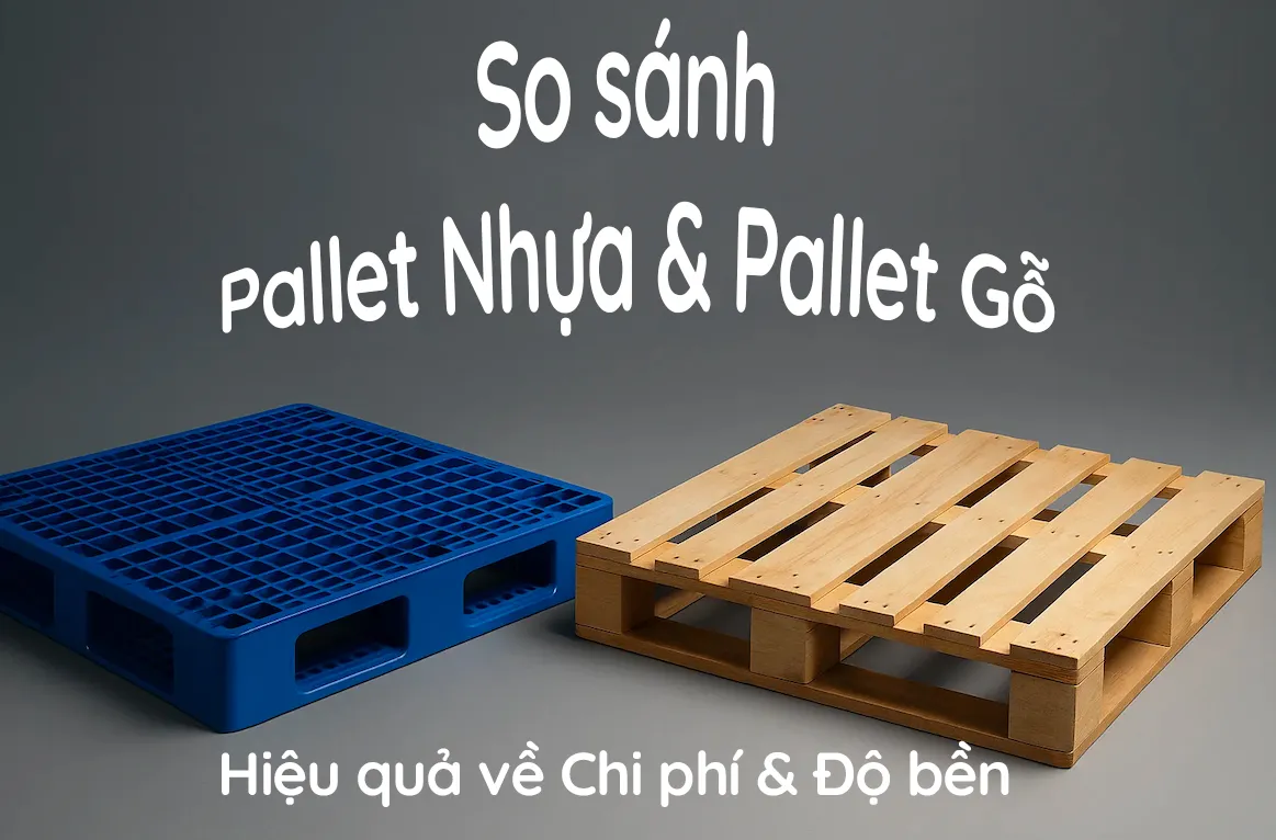 Pallet nhựa 50x50 6 So sánh Pallet nhựa & Pallet gỗ